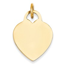 14k Gold Heart Disc Charm hide-image