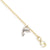 14K Yellow Gold and Sterling Silver Anklet Bracelet