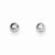 14k White Gold Polished 3mm Ball Post Earrings