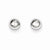 14k White Gold Polished 5mm Ball Post Earrings