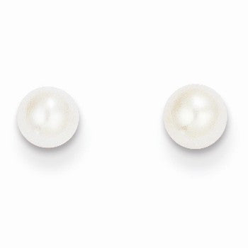 14k Yellow Gold 4mm Cultured Pearl Earrings