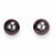 14k White Gold 6mm Black Cultured Pearl Earrings