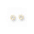 14k Yellow Gold 4mm Synthetic White Topaz (Apr) Screwback Earrings