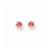 14k Yellow Gold 4mm Synthetic Pink Tourmaline (Oct) Screwback Earrings