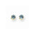 14k Yellow Gold 4mm Synthetic Blue Topaz (Dec) Screwback Earrings