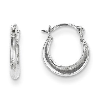 14k White Gold 1.70mm Hoop Earrings