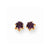 14k Yellow Gold 5mm Synthetic Amethyst (Feb) Earrings