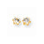 14k Yellow Gold 5mm Synthetic White Topaz (Apr) Earrings