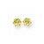 14k Yellow Gold 5mm Synthetic Peridot (Aug) Earrings