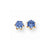 14k Yellow Gold 5mm Synthetic Sapphire (Sep) Earrings