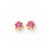 14k Yellow Gold 5mm Synthetic Pink Tourmaline (Oct) Earrings