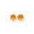 14k Yellow Gold 5mm Synthetic Citrine (Nov) Earrings