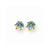 14k Yellow Gold 5mm Synthetic Blue Topaz (Dec) Earrings