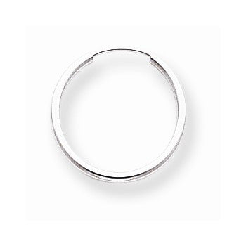 14k White Gold Endless Hoop Earrings