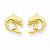 14k Yellow Gold Dolphin Post Earrings