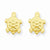 14k Yellow Gold Turtle Post Earrings