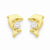 14k Yellow Gold Dolphin w/CZ Post Earrings