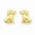 14k Yellow Gold Dog Post Earrings