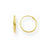 14k Yellow Gold 1mm Hoop Earrings