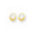 14k Yellow Gold 5mm CZ Bezel Post Earring, Jewelry Earrings