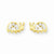 14k Yellow Gold Open Ladybug w/CZ Spots Post Earrings