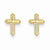 14k Yellow Gold Cross Post Earrings