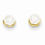 14k Yellow Gold 3mm Freshwater Cultured Pearl Love Knot Post Earrings