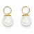 14k Yellow Gold Freshwater Cultured Pearl Hoop Enhancers, Jewelry Earrings