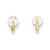 14k Yellow Gold CZ 4mm Post Earrings