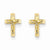 14k Yellow Gold Crucifix Post Earrings