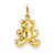 14k Gold Madi K Hollow 3-D Teddy Bear Charm hide-image