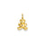 Madi K Hollow 3-D Teddy Bear Charm in 14k Gold