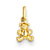 14k Gold Madi K Small Hollow 3-D Teddy Bear Charm hide-image