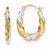 14k Tri-color Hollow Scalloped Hoop Earrings