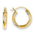 14k Yellow Gold 2mm Hoop Earrings