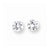 14k White Gold 6.5mm CZ Post Earrings