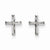 14k White Gold Cross Post Earrings