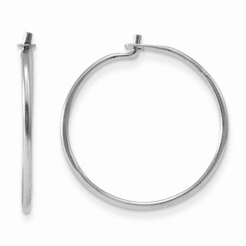 14k White Gold Sm. Endless Hoop Earrings