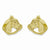 14k Yellow Gold Polished Horse Head Post Earrings