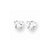 14k White Gold CZ Heart Earrings