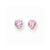 14k Yellow Gold 5mm Pink CZ Post Earrings