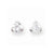 14k White Gold 6mm Trillion CZ Post Earrings