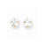 14k Yellow Gold 5mm Square CZ Post Earrings