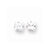 14k White Gold 5mm Square CZ Post Earrings