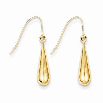 14k Yellow Gold Tear Drop Earrings