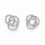 14k White Gold Love Knot Earrings