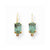 14k Green Gold Synthetic Stone Earrings