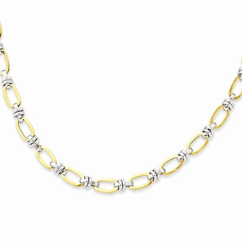 14K Yellow Gold Fancy Link Necklace