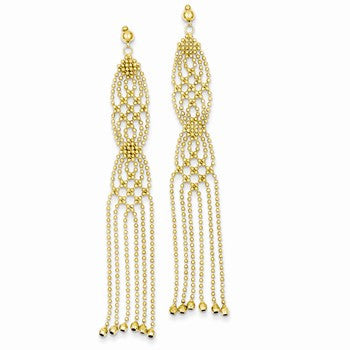 14k Yellow Gold Beaded Earrings