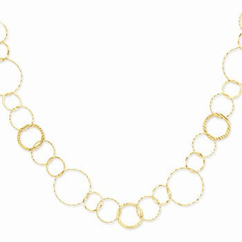 14K Yellow Gold Yellow Combo Circle Chain